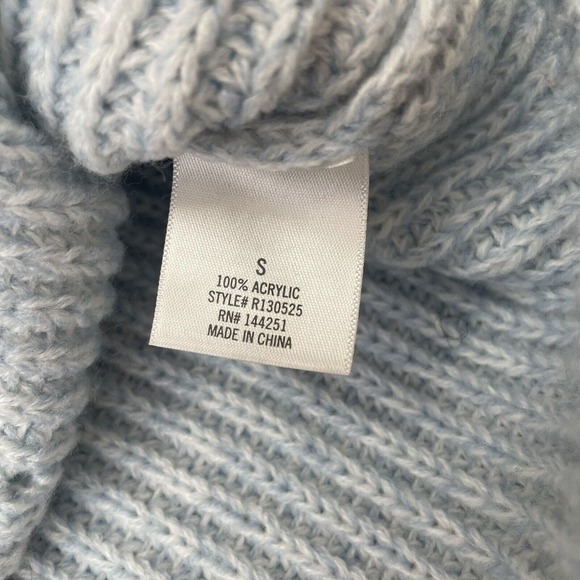 Harper Heritage Sweater Womens Small Light Blue Lace Tie Back Casual Knit Cozy - Picture 4 of 8